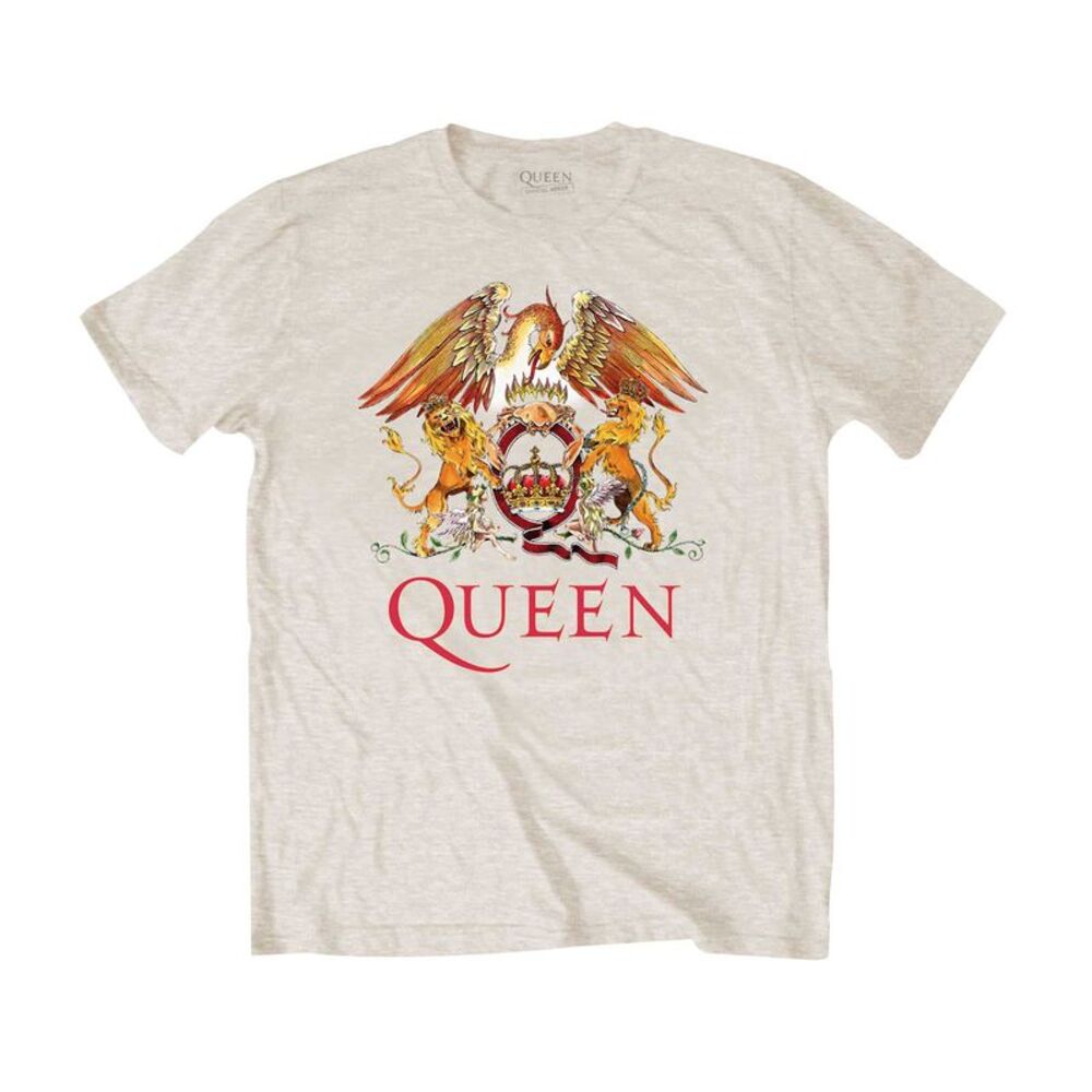 Queen Unisex Adult Classic Crest T-Shirt / Sand